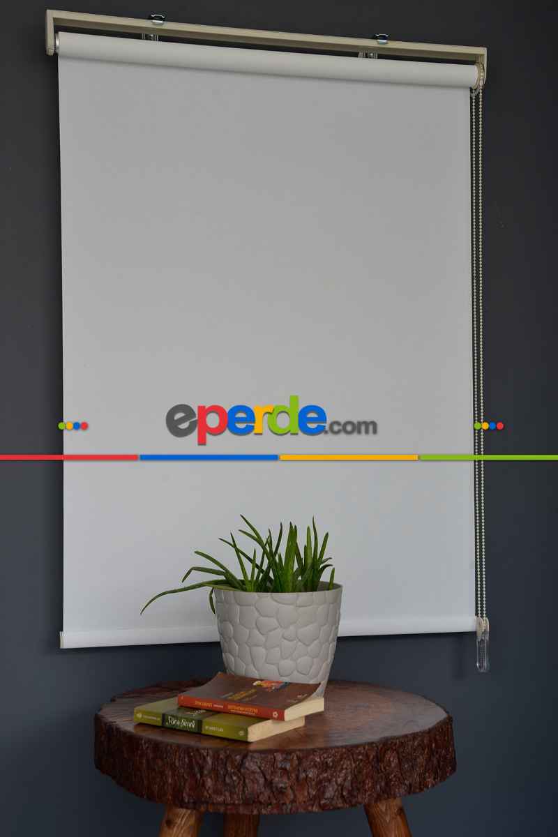 Halim Perdesan Mp-02 Krem Renk Kalın Mat Polyester Stor Perde