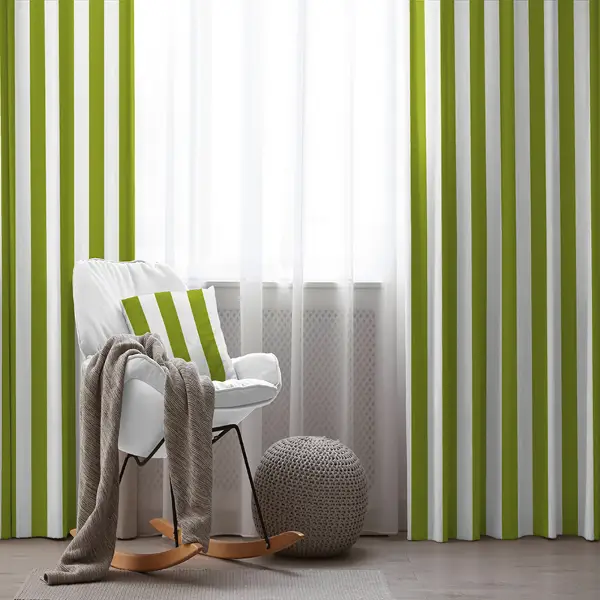 Çizgili Fon Perde Evim1622-6 Kumaşı Kalındır Duck Bezi Değildir