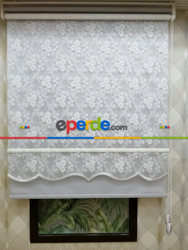 Çifli Sistem Tül Ve Stor Perde Bdz ( 818 )- Beyaz