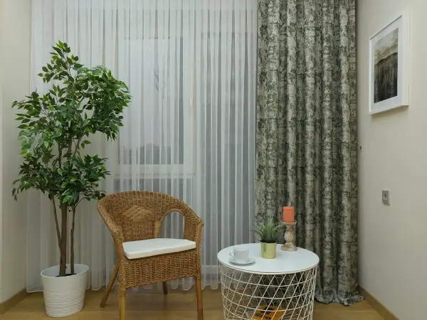 Bej Koyu Yeşil Desenli Jakar Fon Perde (180)- Yeşil Koyu Yeşil