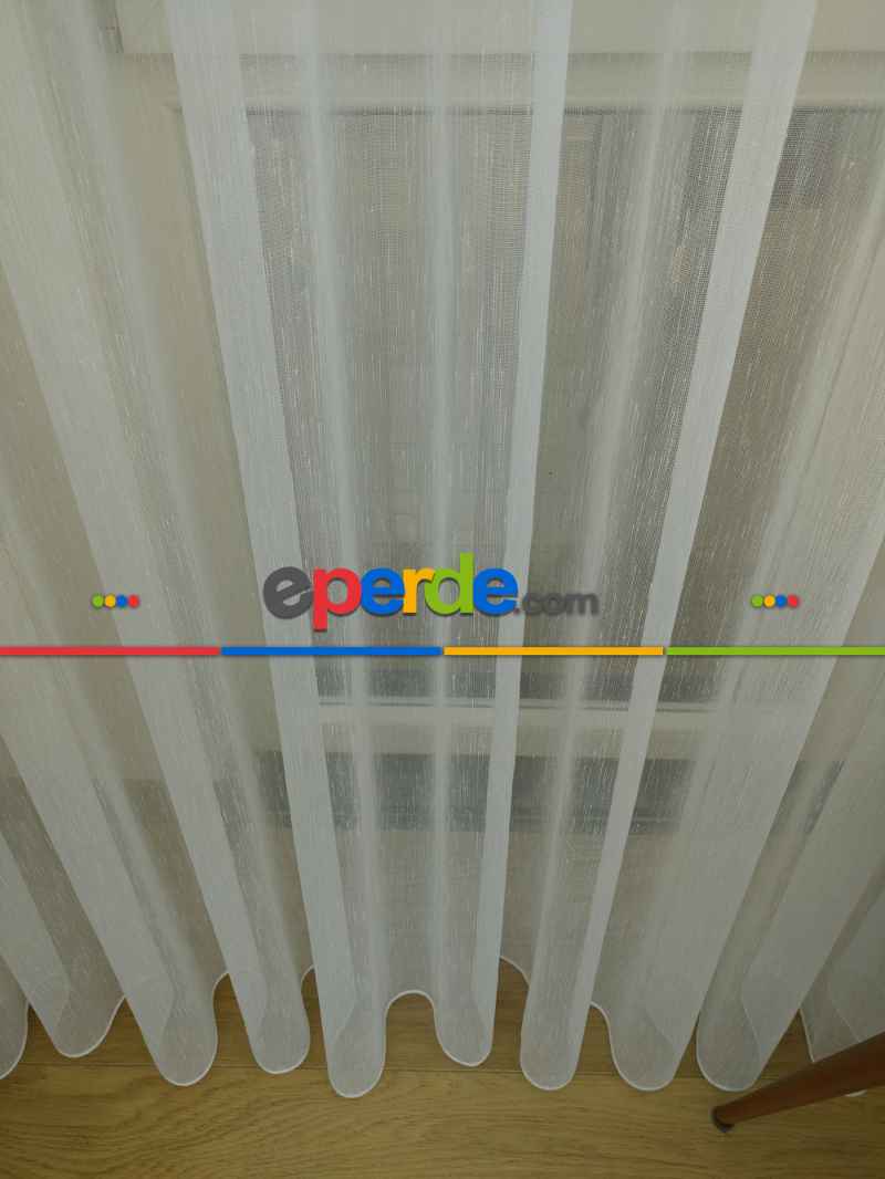 Mutfak Tül Perde - Mutfak Perdesi- Krem Açık