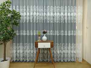 Brode İşlemeli Tül Perde Konak Özel Seri Elit 103- Ekru