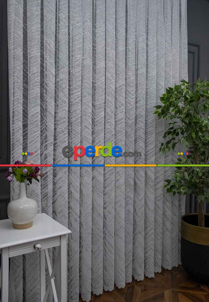 Oturma Odası - 2021 Tül Perde- Ekru