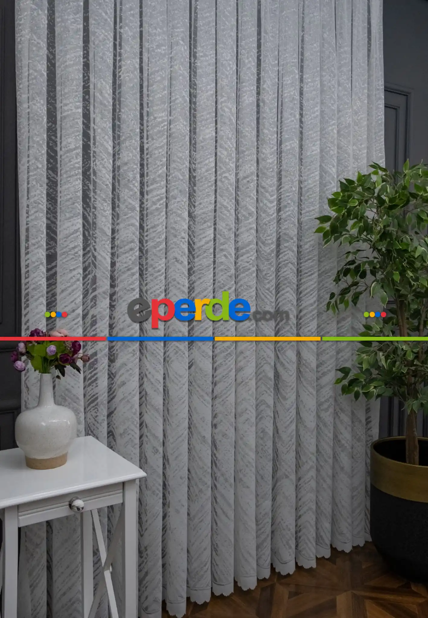 Salon Tül - 2021 Tül Perde- Ekru