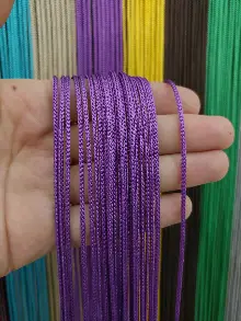 Eflatun Rengi İp Perde Kalın Zincir Serisi- Eflatun