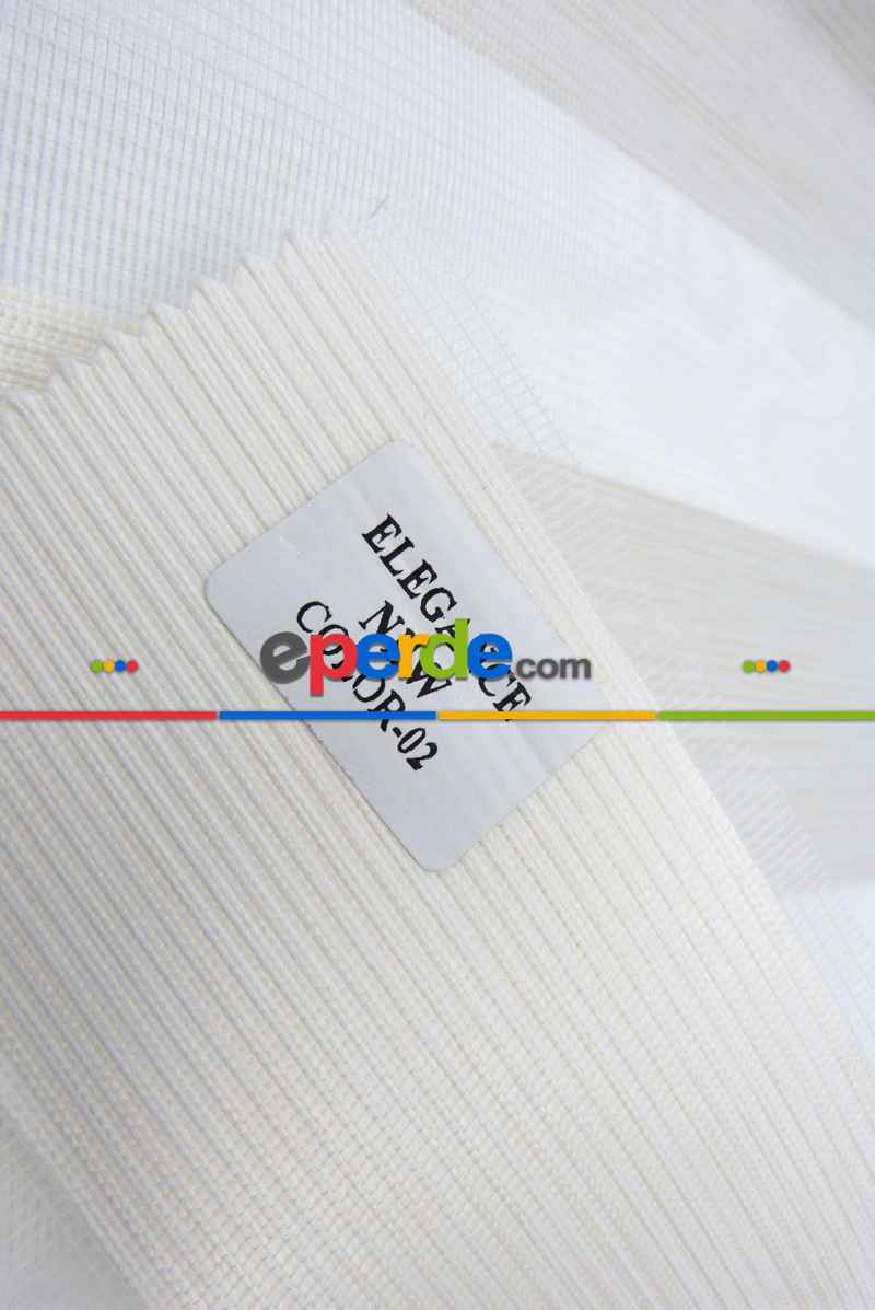 New Düz Zebra Perde- Krem Açık