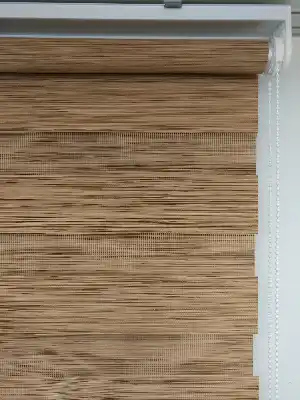Kahve Bambu Zebra Perde 90x200cm- Kahverengi