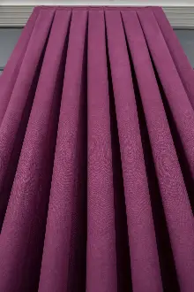 Vişne Rengi Düz Fon Perde Dökümlü En