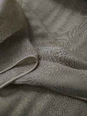 Düz Modern Dökümlü Keten Tül Perde - Sütlü Kahve