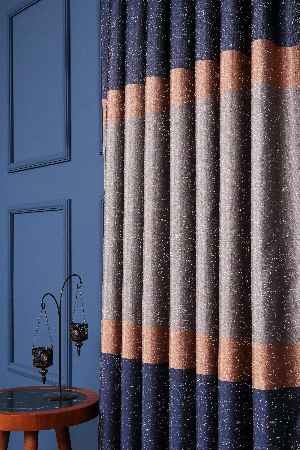 Salon - Yeni Sezon Pano Fon Perde - Lacivert- Vizyon