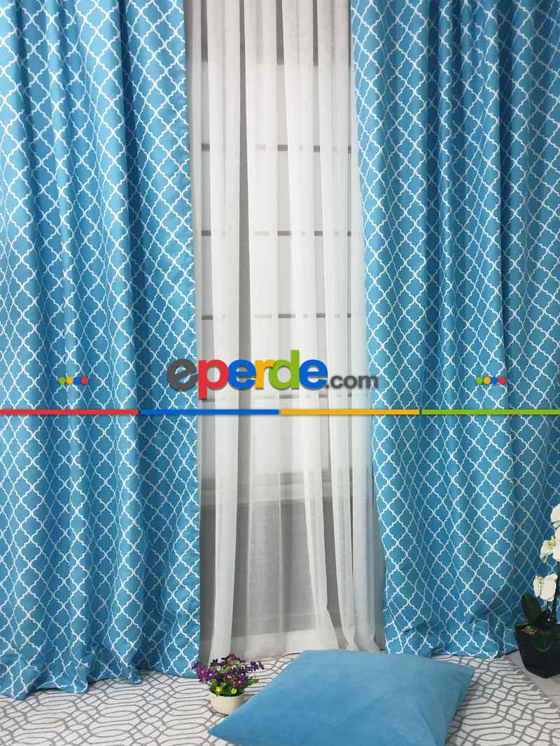 Ottoman Desenli Fon Perde Evm1928 Kumaşı Kalındır Duck Bezi Değildir