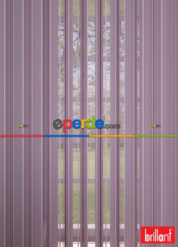 Yatak Odası - Brillant Akıllı Tül Perde Gül Kurusu Renkli Tül Dikey Zebra Perde Düz 1. Kalite