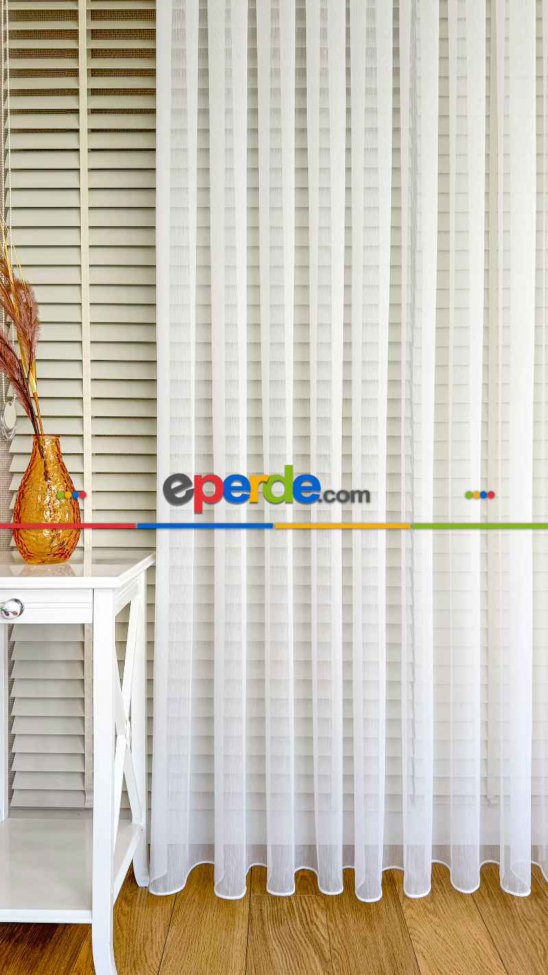 Genç Odası Bambu Tül İpek Yumuşaklığında Kırık Beyaz Armür Dokuma - Ütü İstemez