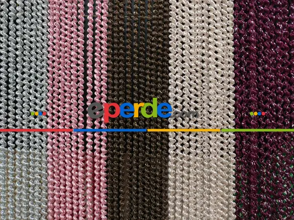 Gri Rengi İp Perde Bukle Serisi- Gri-füme-antrasit-gümüş