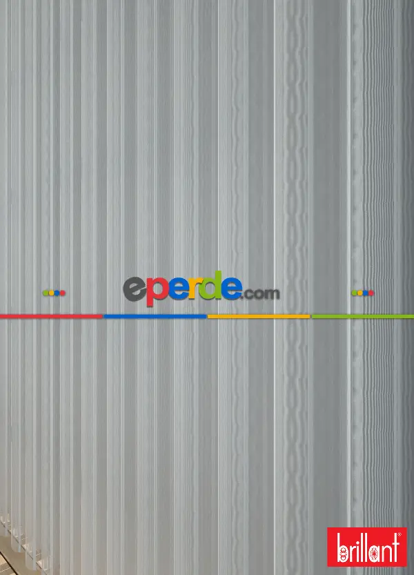 Brillant Akıllı Tül Perde Açık Gri Renkli Tül Dikey Zebra Perde Düz 1. Kalite