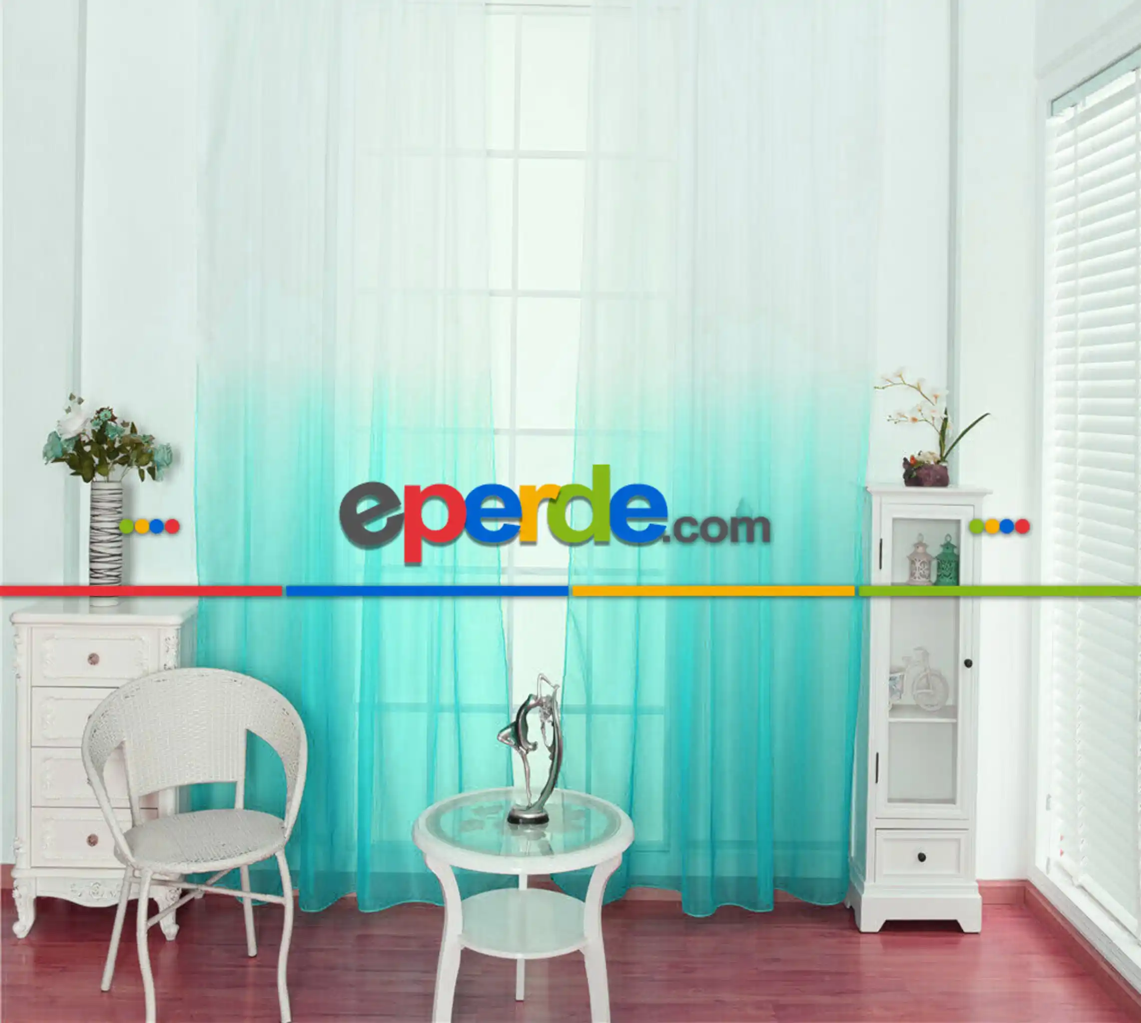 Mutfak - Renkli Tül Pastel Renk Tül Tasarım Yeni Trend Mint Yeşil Pembe Tül - Kurşunlu Tül