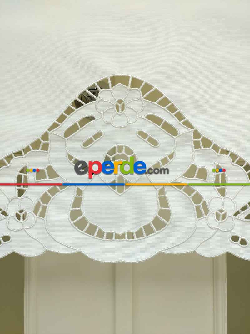 Yatak Odası - Nakış İşlemeli Stor Perde 33 Farklı Renk Seçeneği- Gri-füme-antrasit-beyaz-krem-ekru-çok Renkli