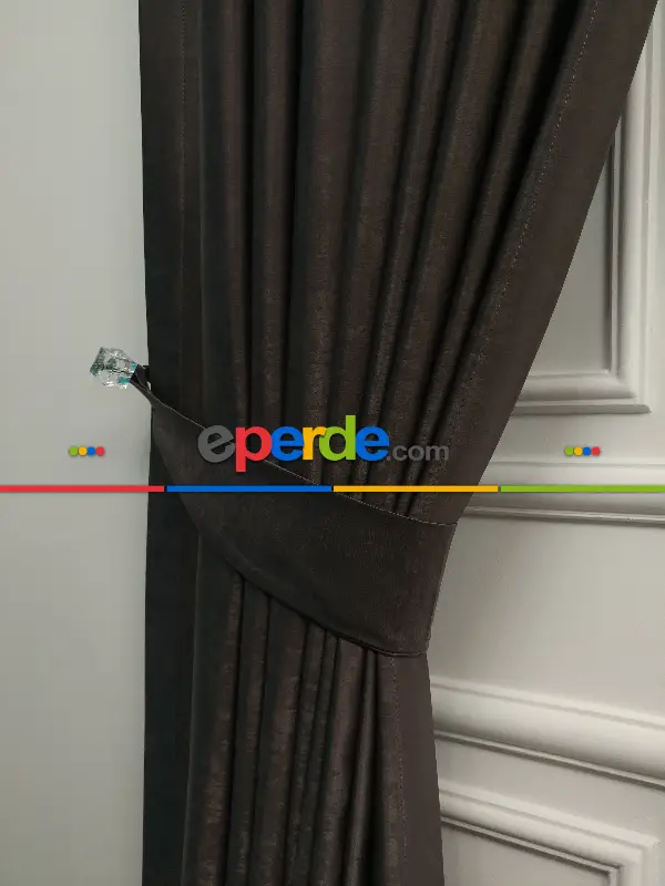 Soft Fon Perde Antirasit Gri Dökümlü En - Antirasit Koyu Gri