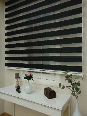 Zebra Perde - Düz Zebra Perde- Siyah