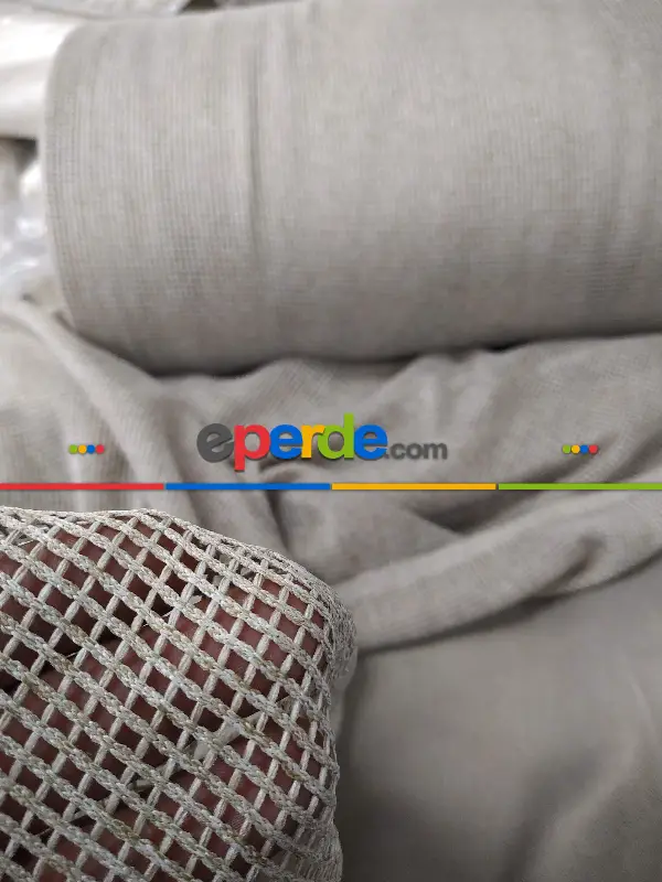 Düz File Tül Perde - Sütlü Kahve