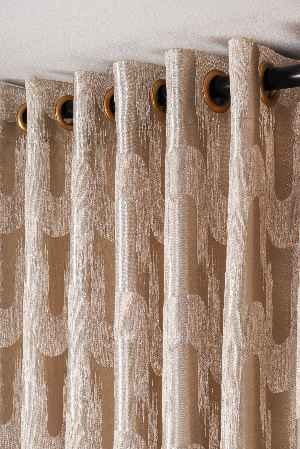 Avantgarde Antrasit Dalgalar Desenli– Modern Jakar Dokuma Fon Perde