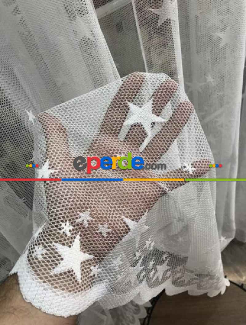 Yıldız Desenli Örme Tül, Çocuk Odası Tülü