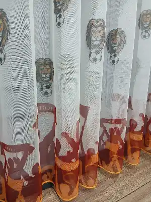Galatasaray Ultraslan Cimbom Taraftar Sarı Kırmızı Tül Perde