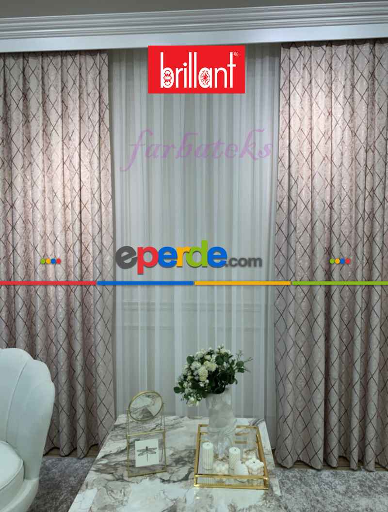 Brillant Fon Perde Livalorent Yeni Model Renk Tasarım Kanat Perde Yan Perde