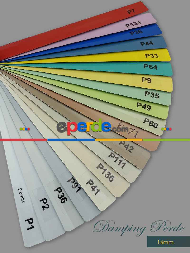 1. Kalite 19 Renk - Alüminyum Jaluzi Perde - 16mm Kalınlığında- Çok Renkli
