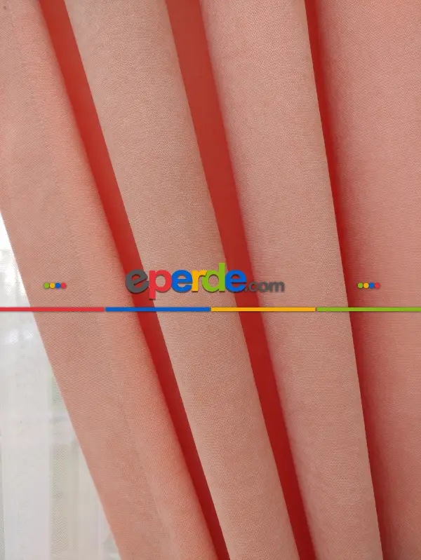 Salon Fon - Yavru Ağzı Düz Fon Perde - Yavru Ağzı-pudra