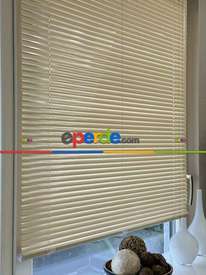 Krem Alüminyum Jaluzi Perde - 25mm