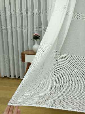 Keten Tül Gramajlı Perde- Ekru - Kurşunlu Tül