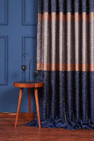 Salon - Yeni Sezon Pano Fon Perde - Lacivert- Vizyon