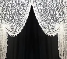 Salon Saçaklı Kruvaze Modeleri Cam Kırığı- Beyaz-Ekru