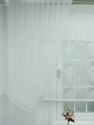 Ekru Kdk Örme Tül Fon Perde#- Ekru