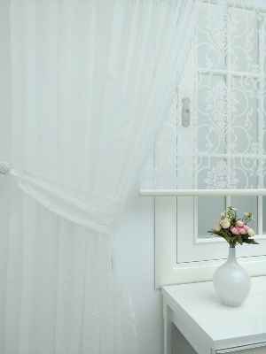 Ekru Kdk Örme Tül Fon Perde#- Ekru