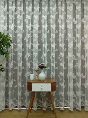 Kelebek Tül Perde- Ekru