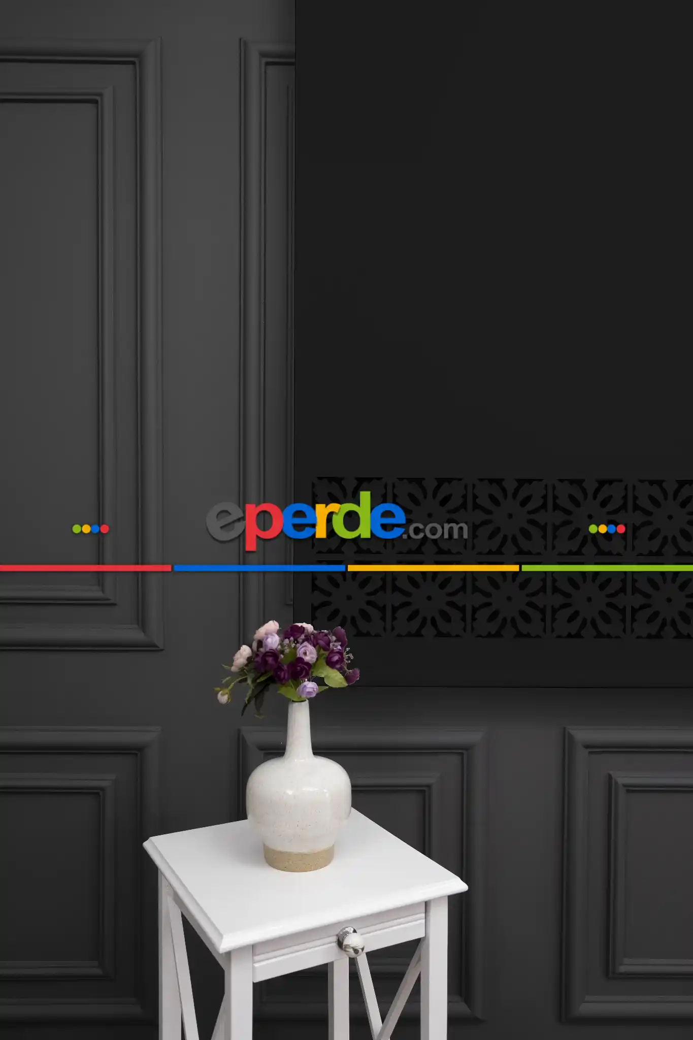 Siyah Renk Lazer Kesim Mat Stor Perde (ister Düz - İster Lazer Kesimli Satın Alın)