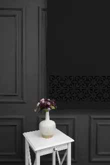 Siyah Renk Lazer Kesim Mat Stor Perde (ister Düz - İster Lazer Kesimli Satın Alın)