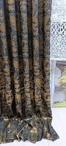 Yatak Odası - 2023 Elit Modern Damask Desenli Fosforlu İplik Dokuma Fon Perde - 1