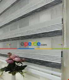 Oturma Odası - Elit Siyah Çizgili Bambu Perde