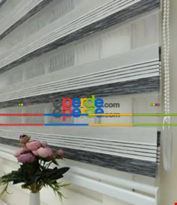 Oturma Odası - Elit Siyah Çizgili Bambu Perde