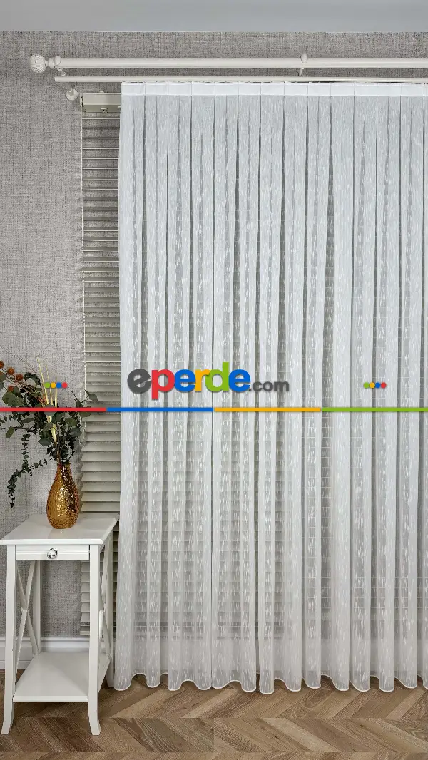 Yatak Odası - Ekru, Bambu Keten,tül Perde,yumuşak Ve Dökümlü