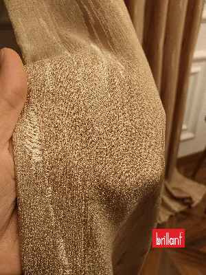 Salon Brillant Jakar Fon Camel Renk Düz Fon Perde - Camel