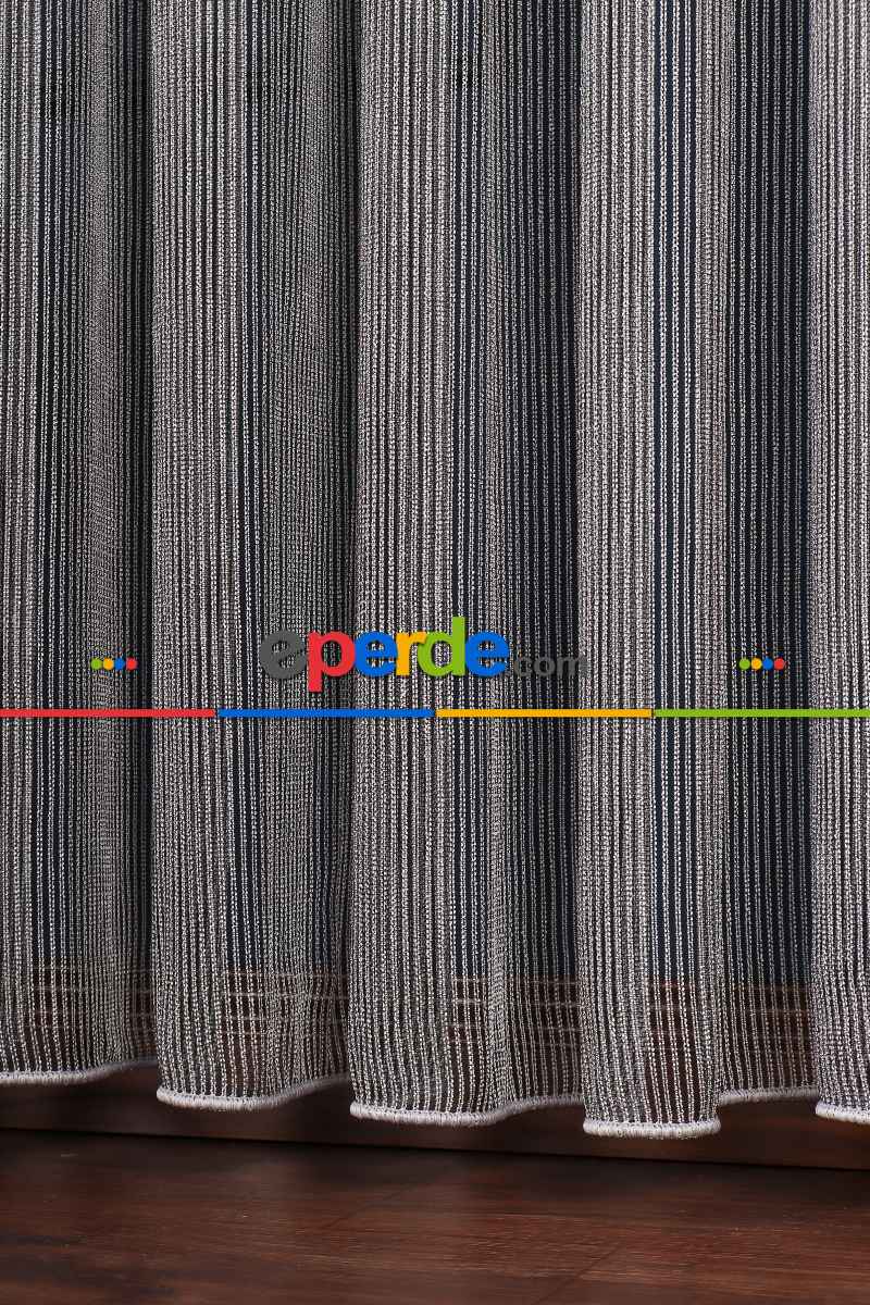 Salon Tül - Luka Gri-antrasit Düz Tül Perde Ütü İstemez