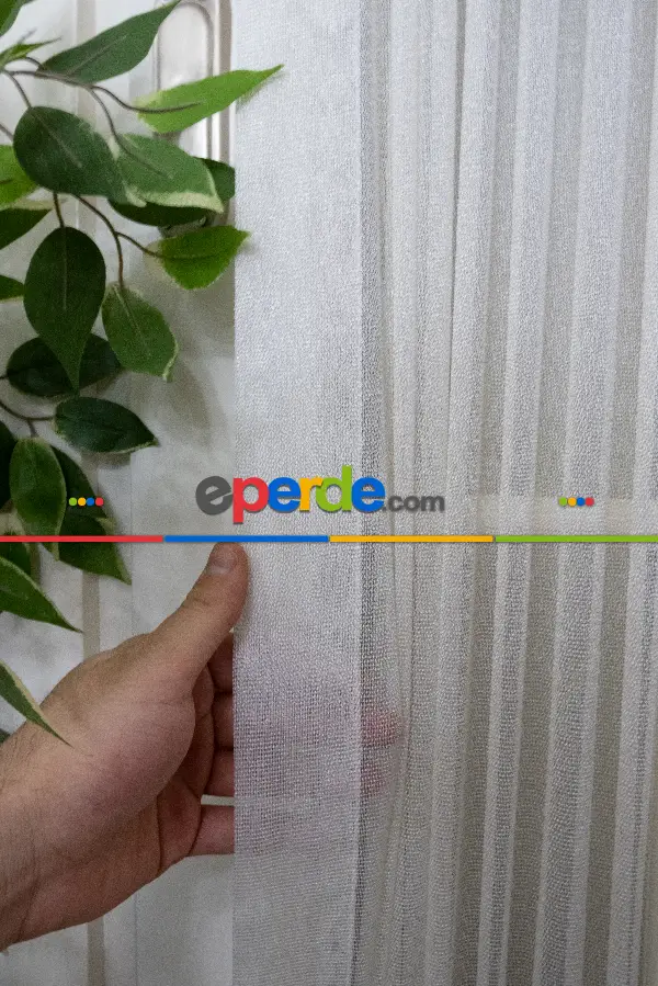 Mutfak Briz Tül - Monaliza Krem Tül Ütü İstemeyen Tül - İtinalı Dikiş Garantisi - Fantazi Tül -dökümlü Tül