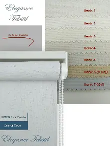 Oturma Odası Stor Perde - Keten Stor Perde - 7 Farklı Renk- Gri-füme-antrasit-krem-bej-çok Renkli