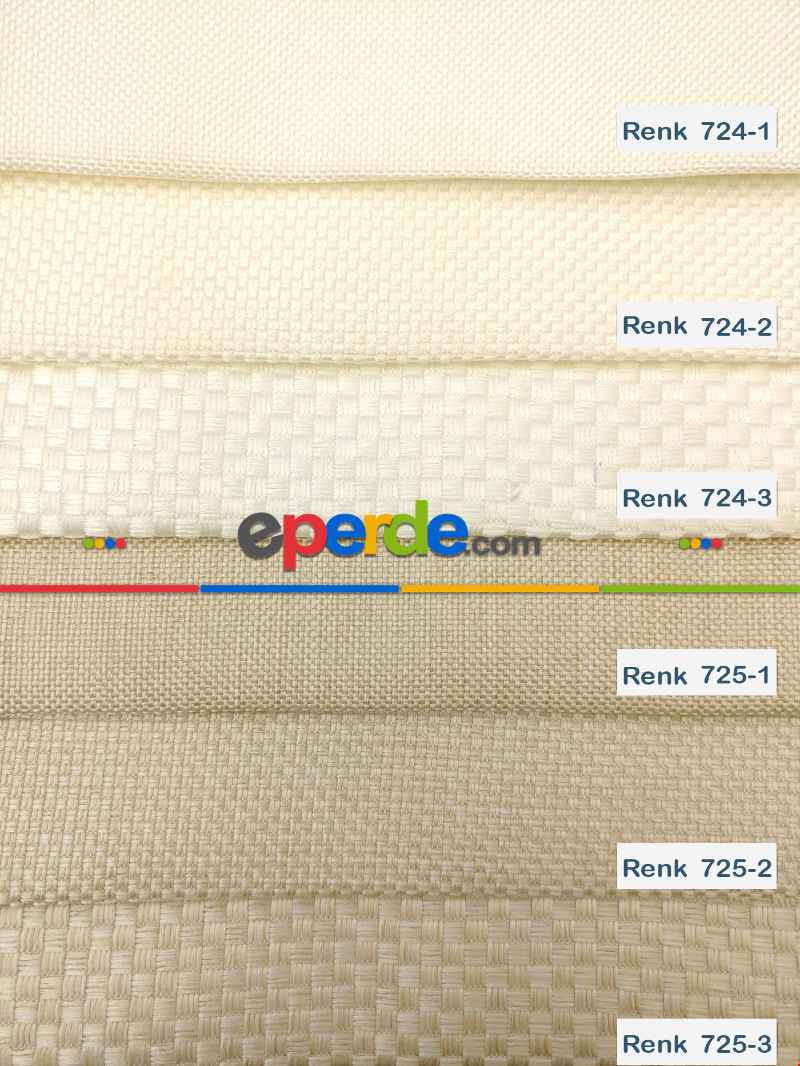 Salon Fon Perde - Hasır Keten Düz Sade Fon Perde Dökümlü- Krem