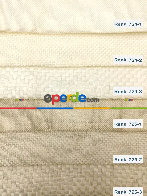 Salon Fon Perde - Hasır Keten Düz Sade Fon Perde Dökümlü- Krem