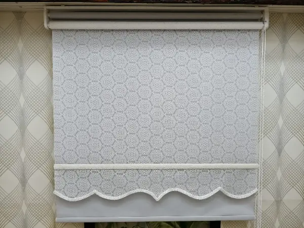 Çifli Sistem Tül Ve Stor Perde Bdz ( 806 )- Beyaz